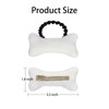 4PC Bone Hair Clips Elastic Tie White Bone Barrettes Halloween Costume Accessories Plush Hairpins Hair Tie