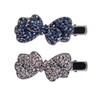 Ruihfas 2Pcs Vintage Crystal Rhinestone Bowknot Alligator Hair Pins Teeth Bows Hair Clips Hair Grip Hair Accessories Hai