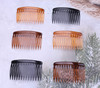 Ruwado 6 Pcs 14 Teeth Hair Side Comb Transparent Twist French Vintage Style Hair Clips Pins Accessories for Women Girls