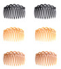Ruwado French Hair Side Comb 6 Pcs Chic Elegant Plastic Twist Hair Clip Vintage Flexible Cellulose Non Slip Styling Comb