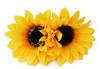 2Pcs 39 Sunflower Hair Alligator Clips Hair Accessories for Party Beach Vacation Wedding Bridal Barrettes