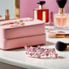 Ruihfas Women Girls Crystal Rhinestone Flower Pattern Hair Spring Clip Hairpin Sweet Hair Accessories Pink
