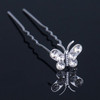 Vpang 20 Pcs Wedding Bridal Rhinestone Crystal Hair Pins Clips Women Headwear Wedding Decorative Hair Accessories Butter