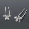 Vpang 20 Pcs Wedding Bridal Rhinestone Crystal Hair Pins Clips Women Headwear Wedding Decorative Hair Accessories Butter
