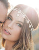 Chargances Bridal Women Flower Vintage Bohemian Headbands Head Chain Crystal Halloween Headpiece Wedding Hair Jewelrygol