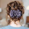 inSowni 4 Pack Luxury Fancy Gems Korean Decorative Glitter Sparkly Crystals Rhinestones Double Flower Hair Claws Clips P