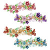 inSowni 4 Pack Luxury Glitter Sparkly Jeweled Gems Crystals Rhinestones Retro Vintage Butterfly Metal French Barrettes A