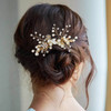 inSowni 36 Pack Gold Flower Leaf Bridal Wedding Hair Side CombsUshaped Flower Hair PinsSpiral Rhinestone Clips Barrettes