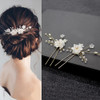 inSowni 26 Pack Gold Flower Pearl Wedding Bridal Hair Side CombsU Shaped Hair Pins Clips Decorative Barrettes Rhinestone