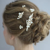 inSowni 26 Pack Gold Flower Pearl Wedding Bridal Hair Side CombsU Shaped Hair Pins Clips Decorative Barrettes Rhinestone