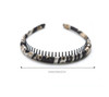 LOVEF 5 Pieces Womens Girls Fashion Headband with Resin Plastic Teeth Comb Hairband Hair Hoop