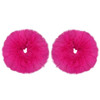2pcs Pack Furry Faux Rabbit Fur Hair Scrunchies Artificial Fur Hair Bobbles Elastic Hair Band Rope Wristband Ponytail Ac