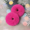 2pcs Pack Furry Faux Rabbit Fur Hair Scrunchies Artificial Fur Hair Bobbles Elastic Hair Band Rope Wristband Ponytail Ac