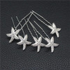 ANBALA 18 Pack Bride Crystal Rhinestone Starfish Hair Pins Headwear Headdress Decorated Jewelry for Beach Party Wedding