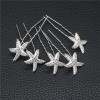 ANBALA 18 Pack Bride Crystal Rhinestone Starfish Hair Pins Headwear Headdress Decorated Jewelry for Beach Party Wedding
