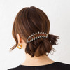 inSowni 6 Pack Luxury Glitter Sparkly Gems Rhinestones Crystals leaf Black Plastic Decorative Hair Side Combs French Twi