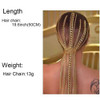 Chamvino 6PCS Punk Metal Gold Tassel Ponytail MultiStrand Hair Chain Prom Party Hair Extension Chain with Clip for girls