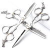 Silverblack barber scissors high hardness sharp professional hairdresser scissors 6 inch salon hairdresser scissors 3pcA
