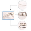12 Pieces Rhinestone Bobby Pins Silver Metal Hair Clips Diamond Bobby Pins Crystal Hair Pin for Prom Bridal Wedding Hair