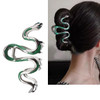 Fashionable Green Snake Design Metal Hair Claws Non Slip 43 Big Hair Claws Clips Halloween Gothic Women Girls Hair Acces