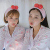2 Pcs Cute Strawberry Headbands Soft Washing Face Makeup Hair Bands Elastic Spa Shower Yoga Sports Headwraps Hair Access