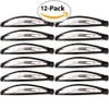 LONEEDY Pack of 12 Large Metal Stoving Varnish Hair Snap Clips Noslip Hair Clips Barrettes For Women and Girl Black