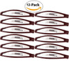 LONEEDY Pack of 12 Large Metal Stoving Varnish Hair Snap Clips Noslip Hair Clips Barrettes For Women and Girl Brown