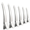 100 Pieces 6CM Silver Metal Alligator Teeth Prongs Clips Hair Pins Hair Bows