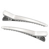 100 Pieces 6CM Silver Metal Alligator Teeth Prongs Clips Hair Pins Hair Bows