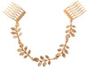 yueton 2pcs Fashion Ladies Athena Olive Branch Tassel Leaf Chain Clips Barrettes Bobby Pin Hair Clips Bride Headwear Edg