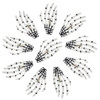 10Pcs Skeleton Hands Hair Clips 3 inch Hand Bone Shape Hair Clips Halloween Party Hair Accessories White