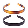 Set of 2 Simple Fashion Plastic Headband Fine Tooth Hairband Headwear Hair Hoop Hair Acessories for Womens Lady Girls Bl