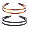 mollensiuer 2Pcs Simple and Fashion Doublelayer Plastic Headbands Fine Tooth Hairband Hair Hoop Hair Acessories for Wome