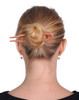 MaryCrafts Wooden Amber Wayvy Hair Pin Hair Fork Hair Stick Hair Accessory Handmade 5