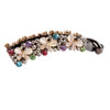 Ruihfas Crystal Rhinestone Hair Banana Clip Claw Barrette Hairpin for Women Hair Jewelry Accessories White