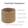 100 Pack Bulk Super Soft Stretchy Elastic Nude Skin Color Nylon Headbands Bow Khaki Brown Ivory Skinny Slim Turban Headw