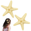 OBTANIM 2 Pcs Starfish Hair Clip Resin Beach Sea Star Hair Pins Mermaid Hair Clips Accessories for Women and Girls