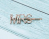 Sowaka BRIDE Hair Pin 2 Pcs Gold Silver Metal Vintage Hair Clip with Rhinestone Letter Hair Accessories for Bride Women