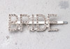 Sowaka BRIDE Hair Pin 2 Pcs Gold Silver Metal Vintage Hair Clip with Rhinestone Letter Hair Accessories for Bride Women