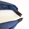 Denim Fabric Wide Knot Dot Headband Bowknot Hair Hoop for Teens Girls and Women Hair Accessories Blue