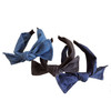 Denim Fabric Wide Knot Dot Headband Bowknot Hair Hoop for Teens Girls and Women Hair Accessories Blue