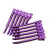 AKOAK 12 PcsPack Professional Hairdressing Salon Hair Styling Stainless Steel Hairdressing Duck Bill Alligator Clips Fas