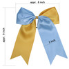8 Inch 2 Colors Jumbo Cheerleader Bows Ponytail Holder Cheerleading Bows Hair Bow Royal BlueSilver