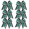 Cheerleader Bows 8 Inch 3 Layers 6 Pcs Ponytail Holder Jumbo Cheerleading Bows Hair Elastic Hair Tie for High School Col