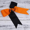 Cheerleading Bow Jumbo Cheer Bows 12 Pcs 7 Inch Ponytail Holder Cheerleader Bows Hair Tie OrangeBlack