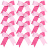 Cheerleading Bow Jumbo Cheer Bows 12 Pcs 7 Inch Ponytail Holder Cheerleader Bows Hair Tie PinkHot Pink