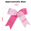 Cheerleading Bow Jumbo Cheer Bows 12 Pcs 7 Inch Ponytail Holder Cheerleader Bows Hair Tie PinkHot Pink