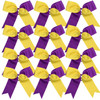 Cheerleading Bow Jumbo Cheer Bows 12 Pcs 7 Inch Ponytail Holder Cheerleader Bows Hair Tie YellowPurple