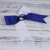 Cheerleading Bow Jumbo Cheer Bows 12 Pcs 7 Inch Ponytail Holder Cheerleader Bows Hair Tie Royal BlueWhite