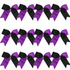 8 Inch 2 Colors Jumbo Cheerleader Bows Ponytail Holder Cheerleading Bows Hair PurpleBlack
